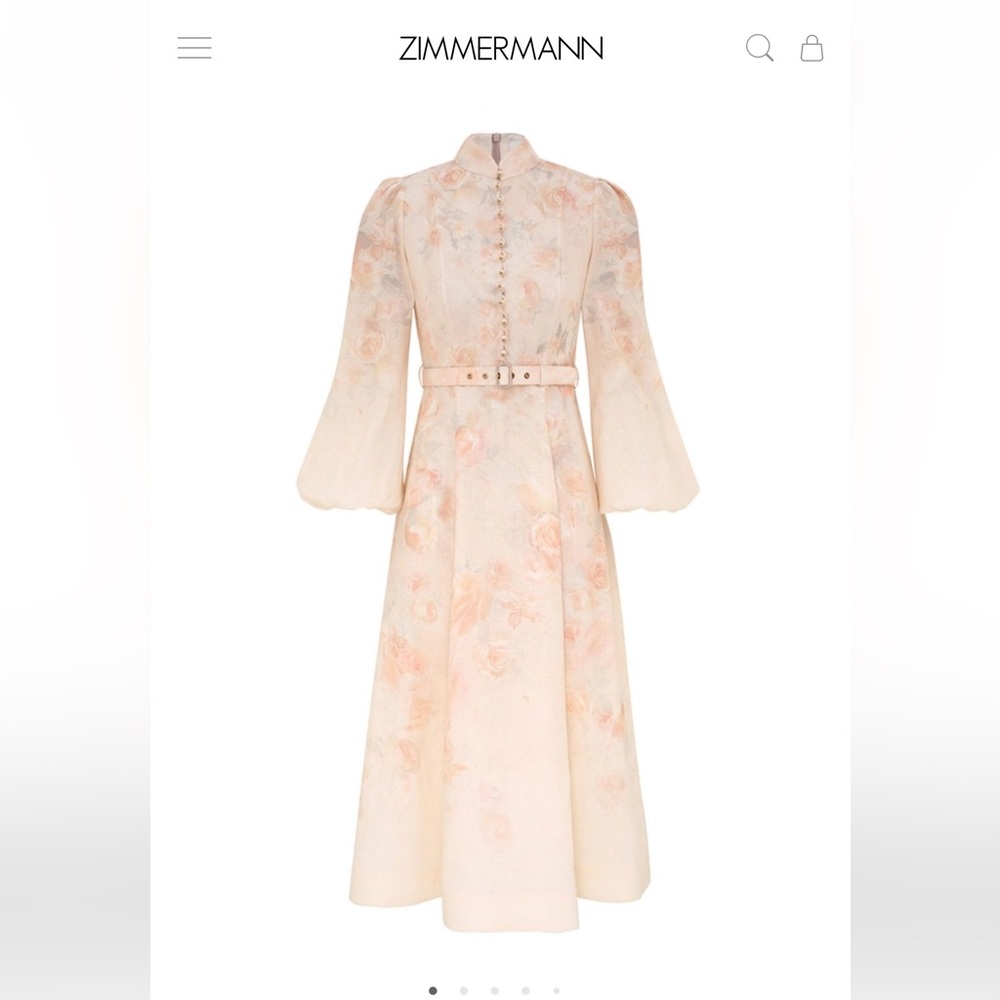Elegant Zimmerman Floral Cream Dress